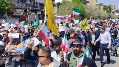 تجدید عهد فارسی‌ها در روز جهانی قدس + فیلم