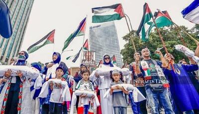 روز قدس در اندونزی و مالزی؛ حضور «ماهاتیر محمد» در جمع راهپیمایان