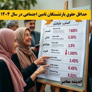 جدول افزایش سقف حقوق بازنشستگان+ افزایش چشمگیر حقوق بازنشستگان در ۱۴۰۴/ دو برابر یک درآمد! اندیشه معاصر