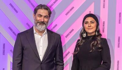هدی زین‌العابدین به همراه پارسا پیروزفر در اولین نمایش جهانی سریال در انتهای شب در سریز مانیا فرانسه ‌(عکس)