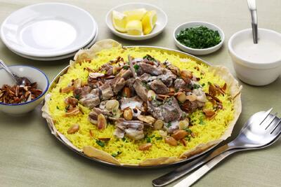 طرز تهیه چلو گوشت عربی منسف اردنی