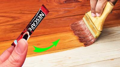 آموزش ساخت لاک چوبی براق با پودر نسکافه
