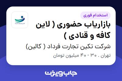 استخدام بازاریاب حضوری ( لاین کافه و قنادی ) در شرکت تکین تجارت فرداد ( کالین)