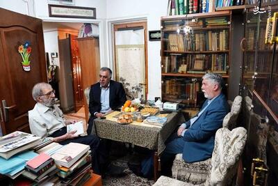 دیدار نوروزی وزیر فرهنگ با علی موسوی گرمارودی
