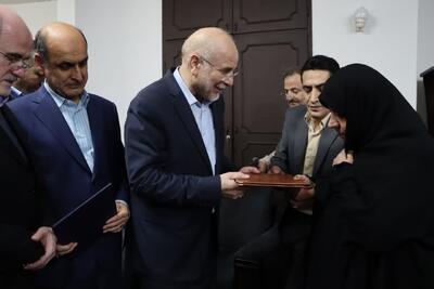 رئیس مجلس با خانواده شهید «حسین املاکی» دیدار کرد