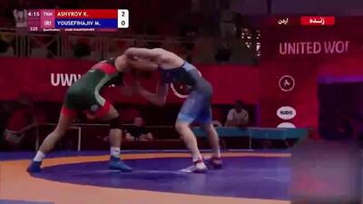 فیلم مهدی یوسفی و اشیروف از ترکمنستان در یک مبارزه مهیج
