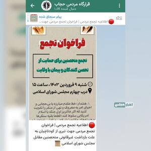 دهن‌کجی متحصنین حجاب به قوه قضائیه؛ فراخوان دوباره تجمع صادر شد! +عکس | رویداد24