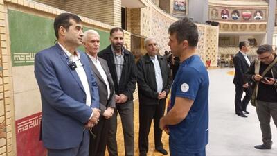 بازدید دکتر دنیامالی از اردوی آماده‌سازی تیم ملی کشتی آزاد و فرنگی دانش‌آ‌موزی