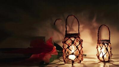 جا شمعی با مکرومه بافی ایده ای جالب و خلاقانه!