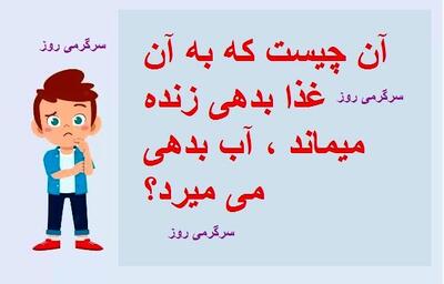 چیستان روز |  آن چیست که به آن غذا بدهی زنده میماند ، آب بدهی می میرد؟