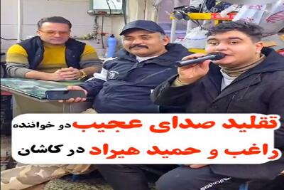 آواز شاد؛ پسره یه نفره ولی ادای سه نفرو میاد جوری صدای راغب و هیرادو تقلید کرد میمونی