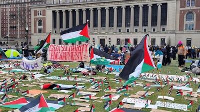 دانشجویان کلمبیا پای فلسطین ایستادند