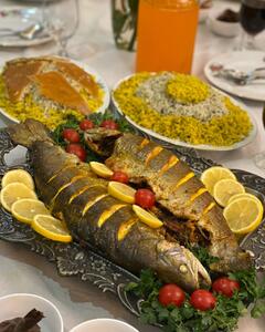 طرز پخت سبزی پلو ماهی با مرینیت رستورانی