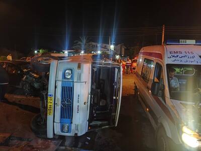 ۱۴ نفر براثر تصادف رانندگی در چابکسر مصدوم شدند