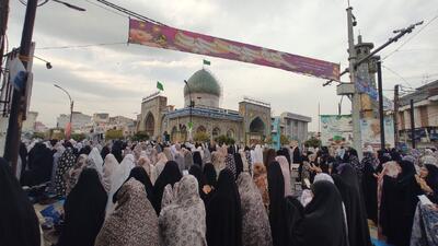 اقامه نماز عید فطر در آستانه اشرفیه