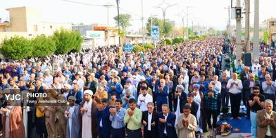 برگزاری نماز عید فطر در نقاط مختلف خوزستان + عکس و فیلم