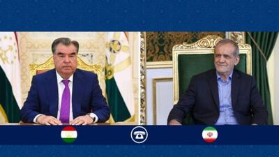 تاکید روسای جمهور ایران و تاجیکستان بر تقویت همکاری
