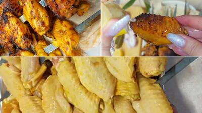 طرز تهیه کتف و بال کبابی / مزه دار کردن کتف و بال جوجه کباب سیزده بدر