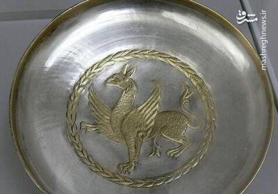 بشقاب ساسانی با نقش گریفین+ عکس