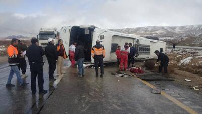 سهم تقصیر حادثه اتوبوس مسافری کرمان اعلام شد