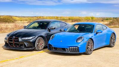درگ پورشه 911 GTS هیبرید و بی ام و M4 CS، نزدیک‌ترین رقابت! | مجله پدال
