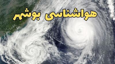 وضعیت آب و هوا بوشهر فردا چهارشنبه ۱۳ فروردین ماه ۱۴۰۴ | پیش بینی هواشناسی بوشهر ۲۴ ساعت آینده | آب و هوای بوشهر در روز سیزده بدر
