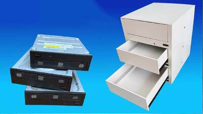 ساخت یک گنجه با کشوهای خودکار با استفاده از درایوهای CD/DVD بازیافتی از کامپیوتر!