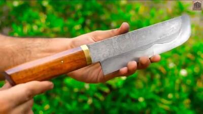 فرآیند دیدنی ساخت خنجر دمشقی با استفاده از بلبرینگ های کوچک (فیلم)