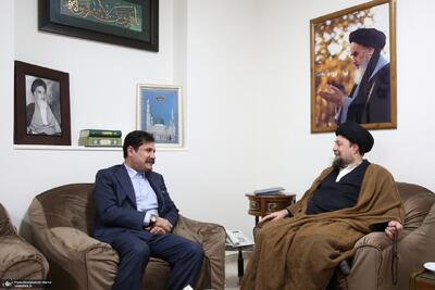 دیدار معاون رئیس‌جمهوری با سید حسن خمینی/ تغییر نگاه از واژه محرومیت زدایی به رویکرد توسعه و توانمندسازی در معاونت مناطق محروم ریاست جمهوری