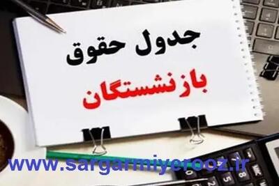 فوری/انتشار جدول جدید زمان واریز حقوق بازنشستگان | پرداخت حقوق بازنشستگان براساس جدول رسمی حروف
