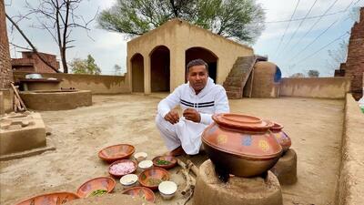 غذای روستایی در پاکستان؛ پخت یک غذای محلی با سیب زمینی (فیلم)