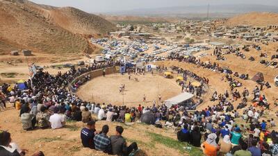 مسابقات کشتی باچوخه روستای بوربور برگزار شد