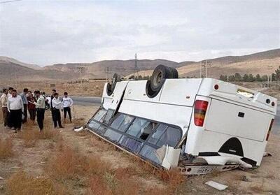 واژگونی مینی‌بوس دانش‌آموز‌ان تیزهوش‌ در جاده ملکان