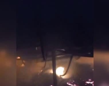 آتش‌سوزی گسترده کارخانه صنایع چوب در سبزوار