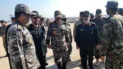 بازدید سرتیپ صباحی فرد و سردار حاجی زاده از منطقه پدافند هوایی جنوب