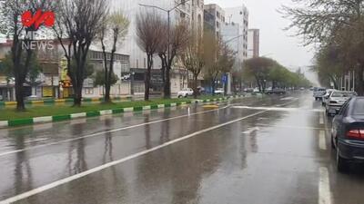 بارش باران بهاری در بروجرد