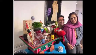 خلاقیت منحصر به فرد ساناز سماواتی در چیدن سفره هفت سین بر روی چرخ طحافی قدیمی؛ سلیقه خاص خانم بازیگر که همه را شگفت‌زده کرد