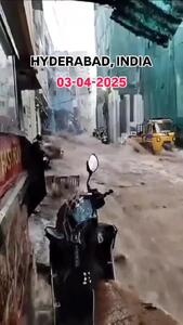 فیلم / بحران سیلاب در شهر حیدرآباد هند