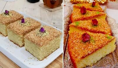 طرز تهیه کیک ساده و خوشمزه با شیر عسلی / طعم خاص و بافت لطیف کیک شنی بینظیره