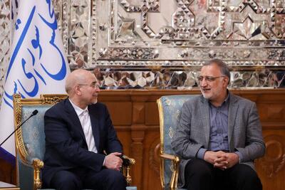 عکس/ دیدار نوروزی شهردار تهران با رئیس مجلس شورای اسلامی