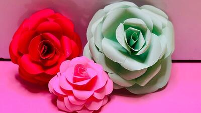 آموزش ساخت گل پرپره ای با کاغذ رنگی!