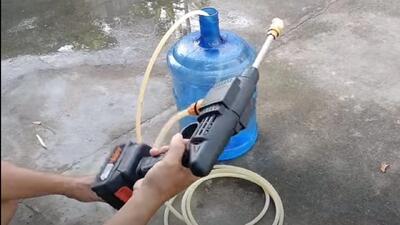 نحوه ساخت کارواش فشار قوی با یک بطری پلاستیکی
