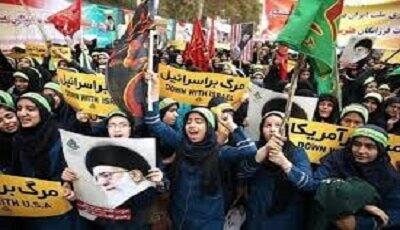 ابراز انزجار دانش آموزان زاهدانی از جنایت‌های رژیم کودکش اسرائیل
