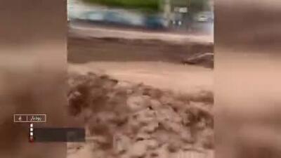 سیل؛ راه منجیل به علی آباد و طارم را در ۲ نقطه مسدود کرد!