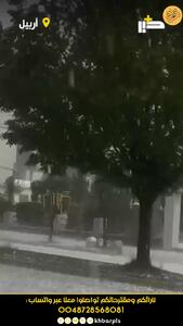 ببینید؛ بارش شدید تگرگ در کردستان عراق