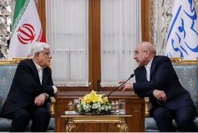 دیدار نوروزی عارف با قالیباف