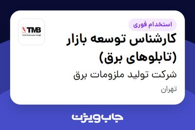 استخدام کارشناس توسعه بازار (تابلوهای برق) - خانم در شرکت تولید ملزومات برق