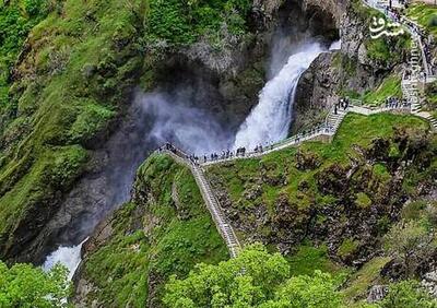تصویری از آبشار زیبای شلماش در آذربایجان غربی