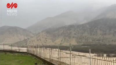 طغیان رودخانه «زز» در لرستان