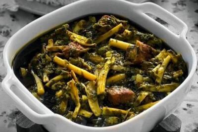 طرز تهیه خورش کنگر تهرانی با سبزی های معطر